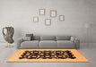 Machine Washable Oriental Orange Industrial Area Rugs in a Living Room, wshurb3175org