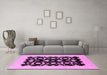 Machine Washable Oriental Pink Industrial Rug in a Living Room, wshurb3175pnk