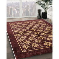 Mid-Century Modern Red Oriental Rug, urb3176