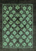 Oriental Turquoise Industrial Rug, urb3176turq