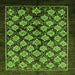 Square Oriental Green Industrial Rug, urb3176grn