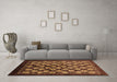 Machine Washable Oriental Brown Industrial Rug in a Living Room,, wshurb3176brn