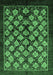 Machine Washable Oriental Emerald Green Industrial Area Rugs, wshurb3176emgrn