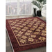 Mid-Century Modern Red Oriental Rug in Family Room, urb3176