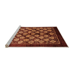 Sideview of Machine Washable Oriental Orange Industrial Area Rugs, wshurb3176org