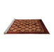 Sideview of Machine Washable Oriental Orange Industrial Area Rugs, wshurb3176org