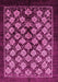 Machine Washable Oriental Pink Industrial Rug, wshurb3176pnk