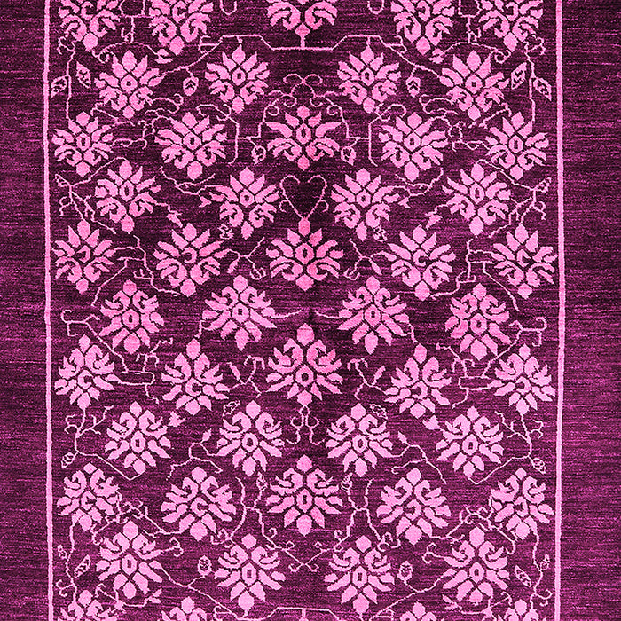 Machine Washable Oriental Pink Industrial Rug, wshurb3176pnk