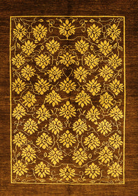 Oriental Yellow Industrial Rug, urb3176yw