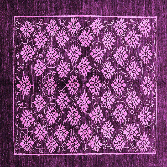 Square Oriental Purple Industrial Rug, urb3176pur