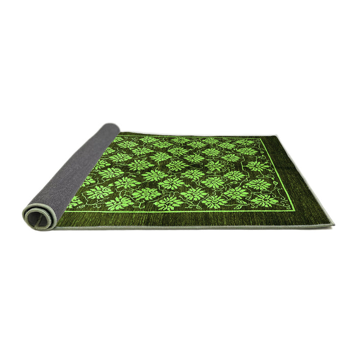 Sideview of Oriental Green Industrial Rug, urb3176grn