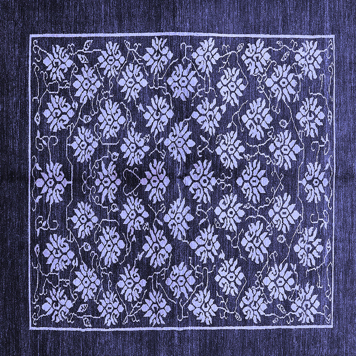Square Oriental Blue Industrial Rug, urb3176blu