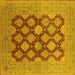 Square Oriental Yellow Industrial Rug, urb3177yw