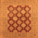 Square Oriental Orange Industrial Rug, urb3177org