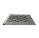 Sideview of Machine Washable Oriental Gray Industrial Rug, wshurb3177gry