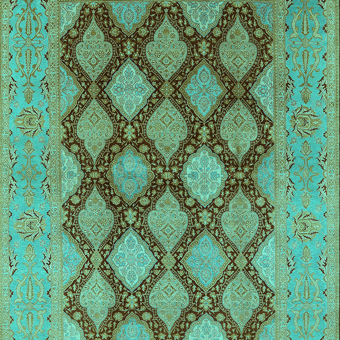 Oriental Turquoise Industrial Rug, urb3177turq