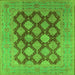 Square Oriental Green Industrial Rug, urb3177grn