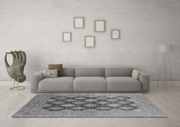 Machine Washable Oriental Gray Industrial Rug in a Living Room,, wshurb3177gry