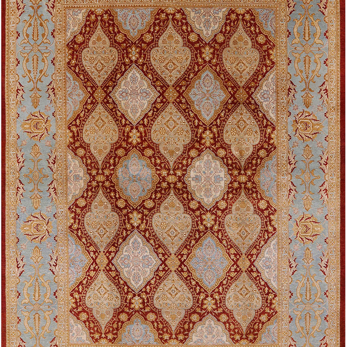 Mid-Century Modern Mahogany Brown Oriental Rug, urb3177