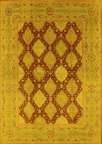 Oriental Yellow Industrial Rug, urb3177yw