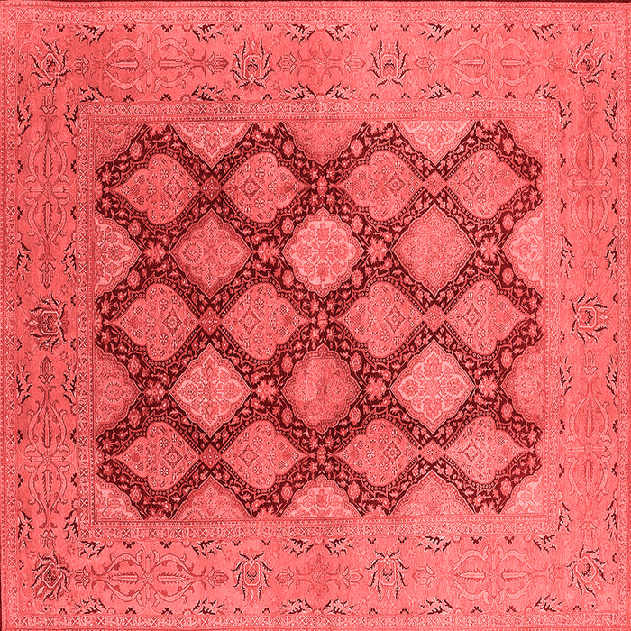 Machine Washable Oriental Red Industrial Rug, wshurb3177red