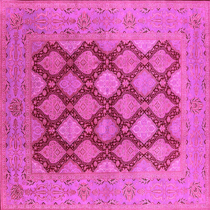 Square Oriental Pink Industrial Rug, urb3177pnk
