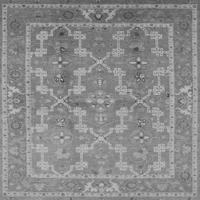 Square Machine Washable Oriental Gray Industrial Rug, wshurb3178gry