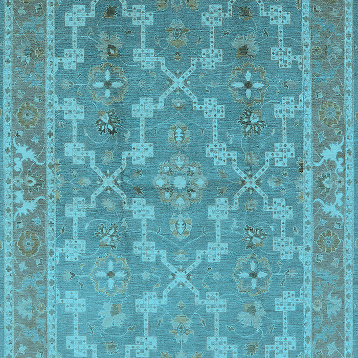 Machine Washable Oriental Light Blue Industrial Rug, wshurb3178lblu