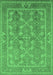 Machine Washable Oriental Emerald Green Industrial Area Rugs, wshurb3178emgrn