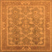 Square Oriental Orange Industrial Rug, urb3178org