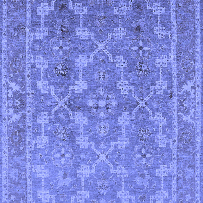 Machine Washable Oriental Blue Industrial Rug, wshurb3178blu
