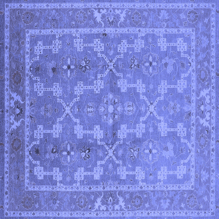 Square Oriental Blue Industrial Rug, urb3178blu