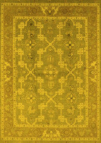 Oriental Yellow Industrial Rug, urb3178yw