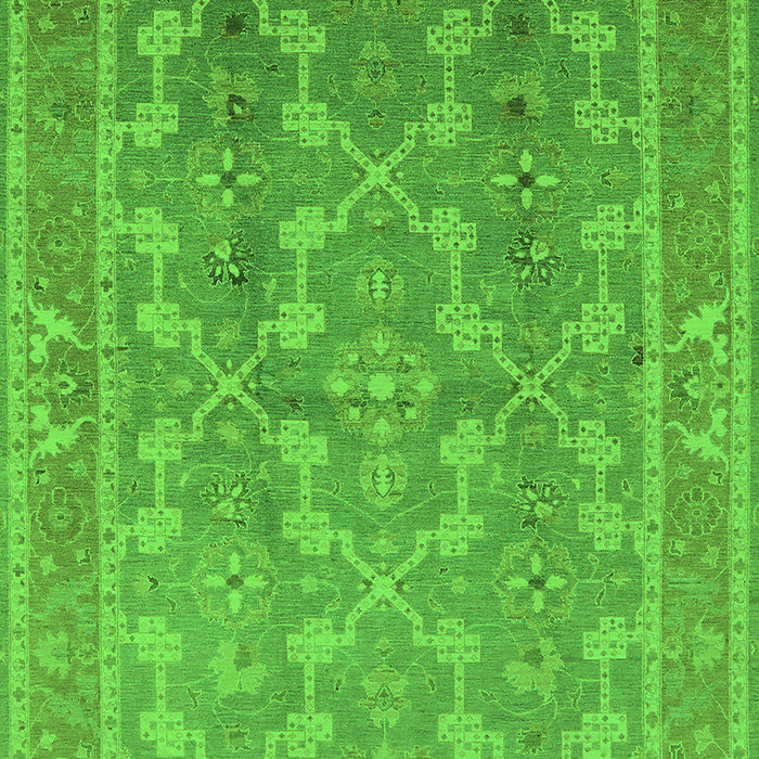 Machine Washable Oriental Green Industrial Area Rugs, wshurb3178grn