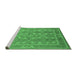 Sideview of Machine Washable Oriental Emerald Green Industrial Area Rugs, wshurb3178emgrn