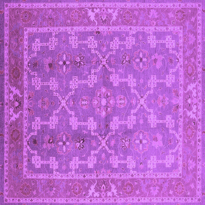 Square Machine Washable Oriental Purple Industrial Area Rugs, wshurb3178pur