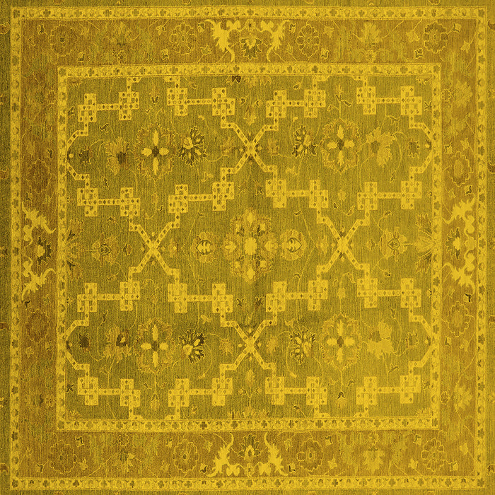 Square Oriental Yellow Industrial Rug, urb3178yw