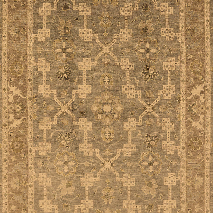 Machine Washable Oriental Brown Industrial Rug, wshurb3178brn