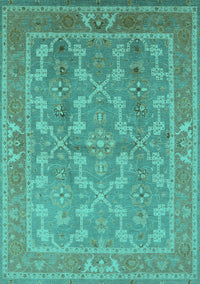 Oriental Turquoise Industrial Rug, urb3178turq