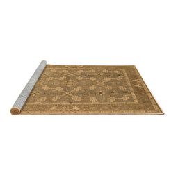 Sideview of Machine Washable Oriental Brown Industrial Rug, wshurb3178brn