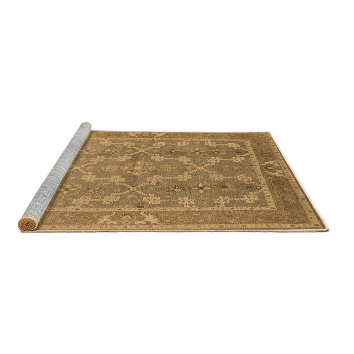 Sideview of Machine Washable Oriental Brown Industrial Rug, wshurb3178brn