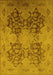 Machine Washable Oriental Yellow Industrial Rug, wshurb3179yw