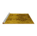 Sideview of Machine Washable Oriental Yellow Industrial Rug, wshurb3179yw