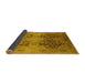 Sideview of Oriental Yellow Industrial Rug, urb3179yw