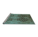 Sideview of Machine Washable Oriental Light Blue Industrial Rug, wshurb3179lblu