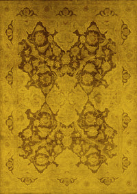 Oriental Yellow Industrial Rug, urb3179yw