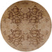 Round Machine Washable Industrial Modern Dark Bisque Brown Rug, wshurb3179