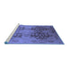 Sideview of Machine Washable Oriental Blue Industrial Rug, wshurb3179blu