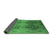 Sideview of Oriental Emerald Green Industrial Rug, urb3179emgrn