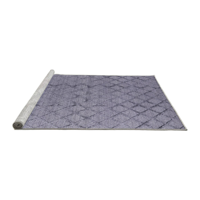 Sideview of Machine Washable Industrial Modern Slate Blue Grey Blue Rug, wshurb3180